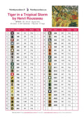 Thumbnail for DMC color chart for Tiger in a Tropical Storm by Henri Rousseau diamond painting - 45 colors