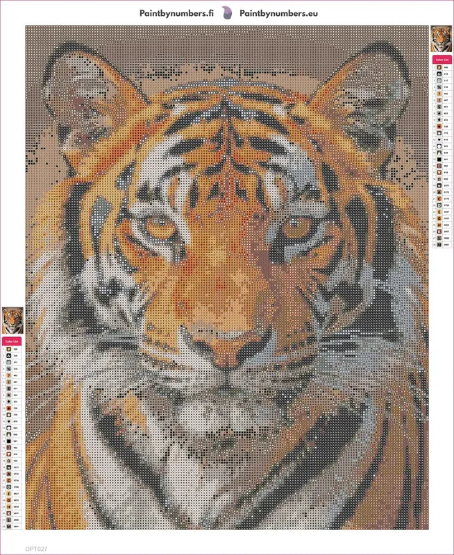 Tiger Portrait diamond painting adhesive canvas 40x50cm