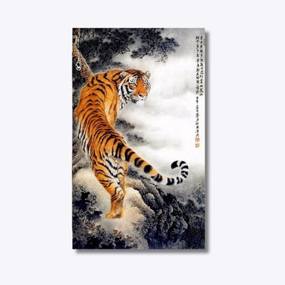 Whisper of the Tiger diamond painting with tiger portrait