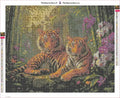 Thumbnail for Tigers in Bamboo Grove diamond painting adhesive canvas 50x40cm