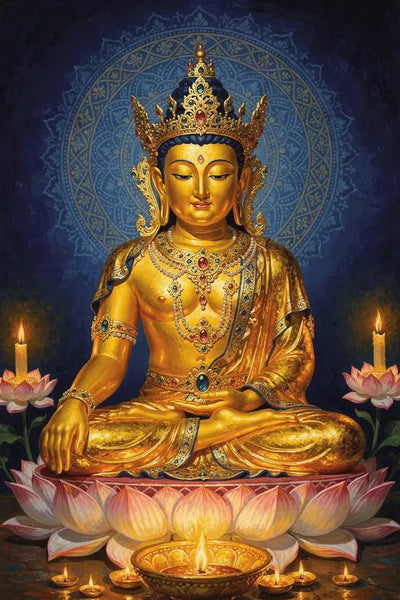 Timanttimaalaus Golden Buddha
