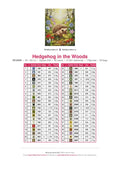Thumbnail for Hedgehog in the Woods timanttimaalauksen värikartta – 42 DMC-väriä