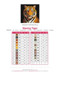 Thumbnail for Staring Tiger timanttimaalauksen värikartta – 23 DMC-väriä