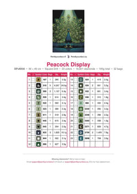 Thumbnail for Peacock Display timanttimaalauksen värikartta – 23 DMC-väriä