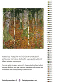 Thumbnail for Paint by numbers color chart - Birch Forest - väriluettelo ja ohjeet