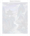 Thumbnail for Paint by numbers canvas - Pagoda and Cherry Blossoms