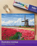 Thumbnail for Valmiin numeromaalauksen havainnekuva - Dutch Tulip Fields – Paint By Numbers 50x40cm