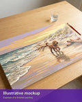 Thumbnail for Valmiin numeromaalauksen havainnekuva - Dog on Beach 70x40cm