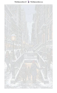 Thumbnail for Paint by numbers canvas - People Entering Subway Winter