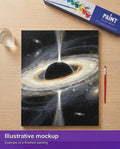 Thumbnail for Valmiin numeromaalauksen havainnekuva - Black Hole Accretion Disk 40x50cm