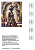 Thumbnail for Värikartta ja ohjeet - Woman in Striped Dress 40x50cm
