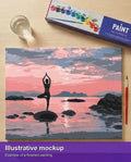 Thumbnail for Valmiin numeromaalauksen havainnekuva - Yoga at Sunrise 50x40cm