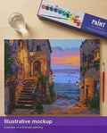 Thumbnail for Valmiin numeromaalauksen havainnekuva - Mediterranean Sunset Alley 50x40cm