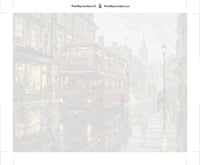 Thumbnail for Paint by numbers canvas - Red Bus on Rainy Street