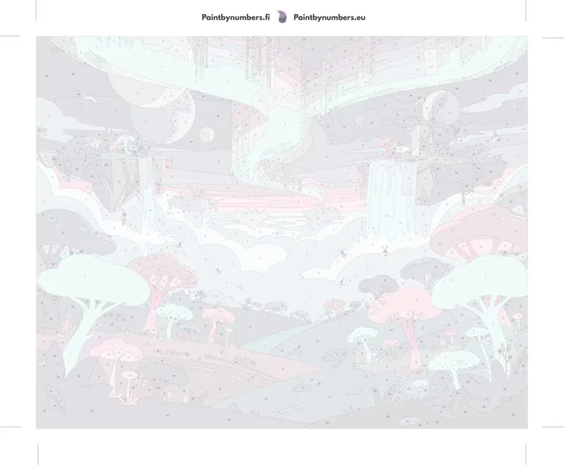 Fantasia maisema numeromaalaus pakkaus