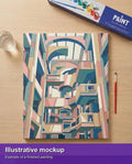 Thumbnail for Valmiin numeromaalauksen havainnekuva - Balconies and Arches Courtyard 40x50cm