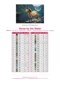 Thumbnail for Horse by the Water timanttimaalauksen värikartta – 44 DMC-väriä
