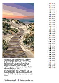 Thumbnail for Värikartta ja ohjeet - Wooden Path on Sand Dunes 40x70cm