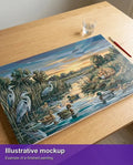 Thumbnail for Valmiin numeromaalauksen havainnekuva - Herons Ducks and Fox 70x40cm