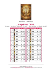 Thumbnail for Angel and Child timanttimaalauksen värikartta – 39 DMC-väriä