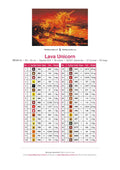 Thumbnail for Lava Unicorn timanttimaalauksen värikartta – 36 DMC-väriä