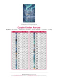 Thumbnail for Castle Under Aurora timanttimaalauksen värikartta – 44 DMC-väriä