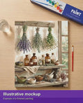 Thumbnail for Illustration of the finished paint by numbers - Herbs and Apothecary Bottles 40x50cm
