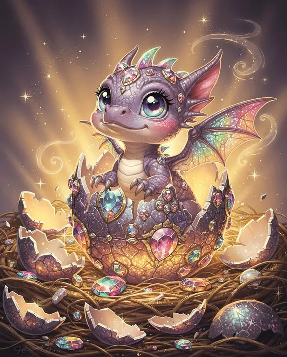 Timanttimaalaus Dragon Hatchling