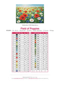 Thumbnail for Field of Poppies timanttimaalauksen värikartta – 39 DMC-väriä