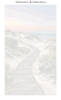 Thumbnail for Numeroitu kangas - Wooden Path on Sand Dunes 40x70cm