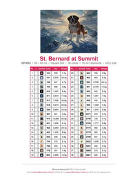 Thumbnail for St. Bernard at Summit timanttimaalauksen värikartta – 38 DMC-väriä