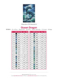 Thumbnail for Ocean Dragon timanttimaalauksen värikartta – 38 DMC-väriä