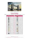 Thumbnail for Tower Bridge timanttimaalauksen värikartta – 32 DMC-väriä