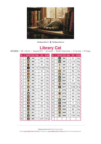 Thumbnail for Library Cat timanttimaalauksen värikartta – 39 DMC-väriä