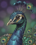 Thumbnail for Peacock Portrait -timanttimaalaus – riikinkukko
