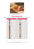 Thumbnail for Cozy Ginger Cat timanttimaalauksen värikartta – 26 DMC-väriä