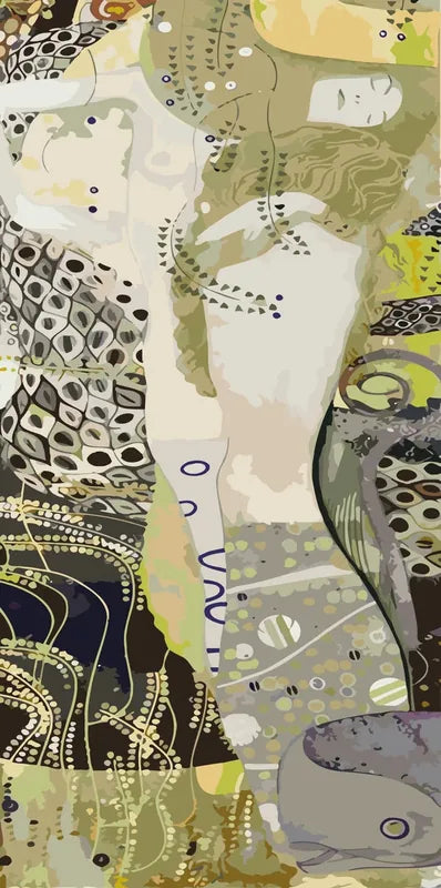 Water snakes I numeromaalaus - Gustav Klimt