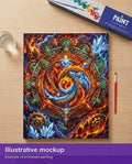 Thumbnail for Valmiin numeromaalauksen havainnekuva - Elemental Harmony 40x50cm