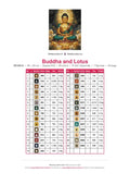 Thumbnail for Buddha and Lotus timanttimaalauksen värikartta – 29 DMC-väriä