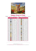 Thumbnail for Happy Corgi in Field timanttimaalauksen värikartta – 34 DMC-väriä