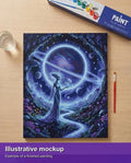 Thumbnail for Valmiin numeromaalauksen havainnekuva - Alien with Ringed Planet 40x50cm