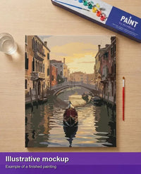 Thumbnail for Valmiin numeromaalauksen havainnekuva - Venetian Sunset Serenity 40x50cm