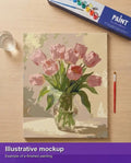 Thumbnail for Valmiin numeromaalauksen havainnekuva - Pink Tulips in Vase 40x50cm