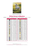 Thumbnail for White Horse in Meadow timanttimaalauksen värikartta – 37 DMC-väriä