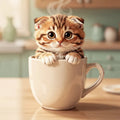 Thumbnail for Timanttimaalaus Kitten in a Cup