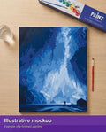 Thumbnail for Valmiin numeromaalauksen havainnekuva - Frozen Waterfall Cavern 40x50cm