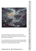 Thumbnail for Paint by numbers color chart - Floating Island Landscape - väriluettelo ja ohjeet