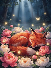 Thumbnail for Timanttimaalaus Fox in Blossoms