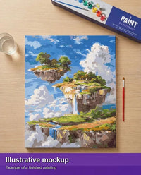 Thumbnail for Valmiin numeromaalauksen havainnekuva - Floating Islands 40x50cm