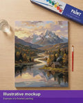 Thumbnail for Illustration of the finished paint by numbers - Mountain Serenity 40x50cm